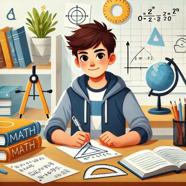 Student building a strong math foundation in middle school.